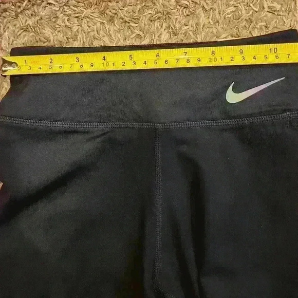 Nike Faster Dri Fit Running Leggings Women's 7/8 Midrise Black size XS - Picture 2 of 4